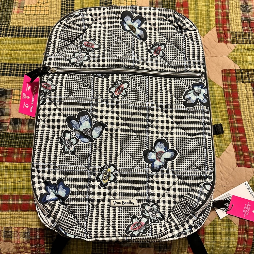 Vera Bradley lay flat travel backpack NWT